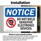 Signmission Do Not Weld Sensitive Electronic Sign With Symbol, 5 in W x Rectangle, Vinyl Decal OS-2PACK-NS-D-35-L-11413 - alternate 2